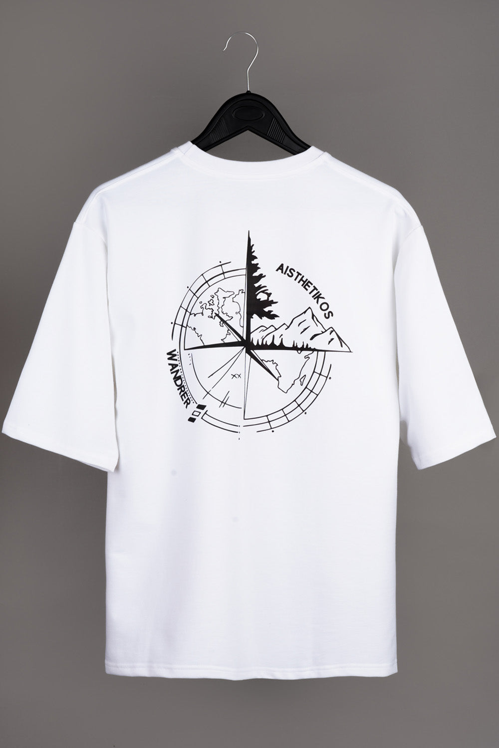 Aisthetikos Wanderer Compass T-shirt (Grey)