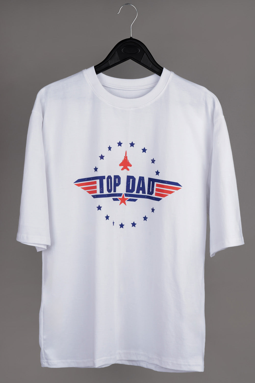 Top dad print over-sized t-shirt