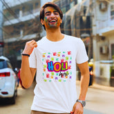 Bura Na Mano Holi Hai Quote Holi T-shirt in White ( Unisex )