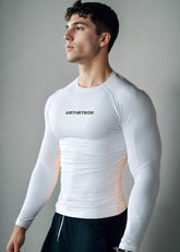 White Compression T-shirt Full Sleeves