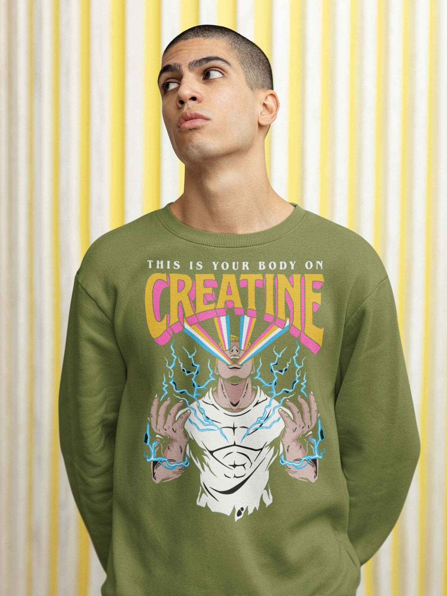 Creatine Relaxed Fit Sweatshirt For Men