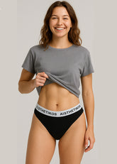 Aisthetikos Organic Bamboo Bikini Panty | Black