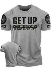 "Get Up" Funny Motivational Workout Gym T-Shirt for Men