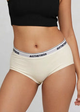 Bamboo Hipster Panty for Women | Soft, Breathable & Full Coverage Underwear – Aisthetikos (White)