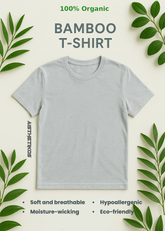 Essentia Bamboo T-Shirt – Grey | Unisex | 100% Organic Fabric