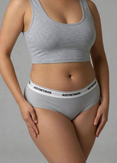 Bamboo Hipster Panty for Women | Soft, Breathable & Full Coverage Underwear – Aisthetikos (Grey)