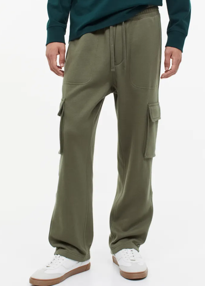 Loose fit cargo sweatpants hotsell