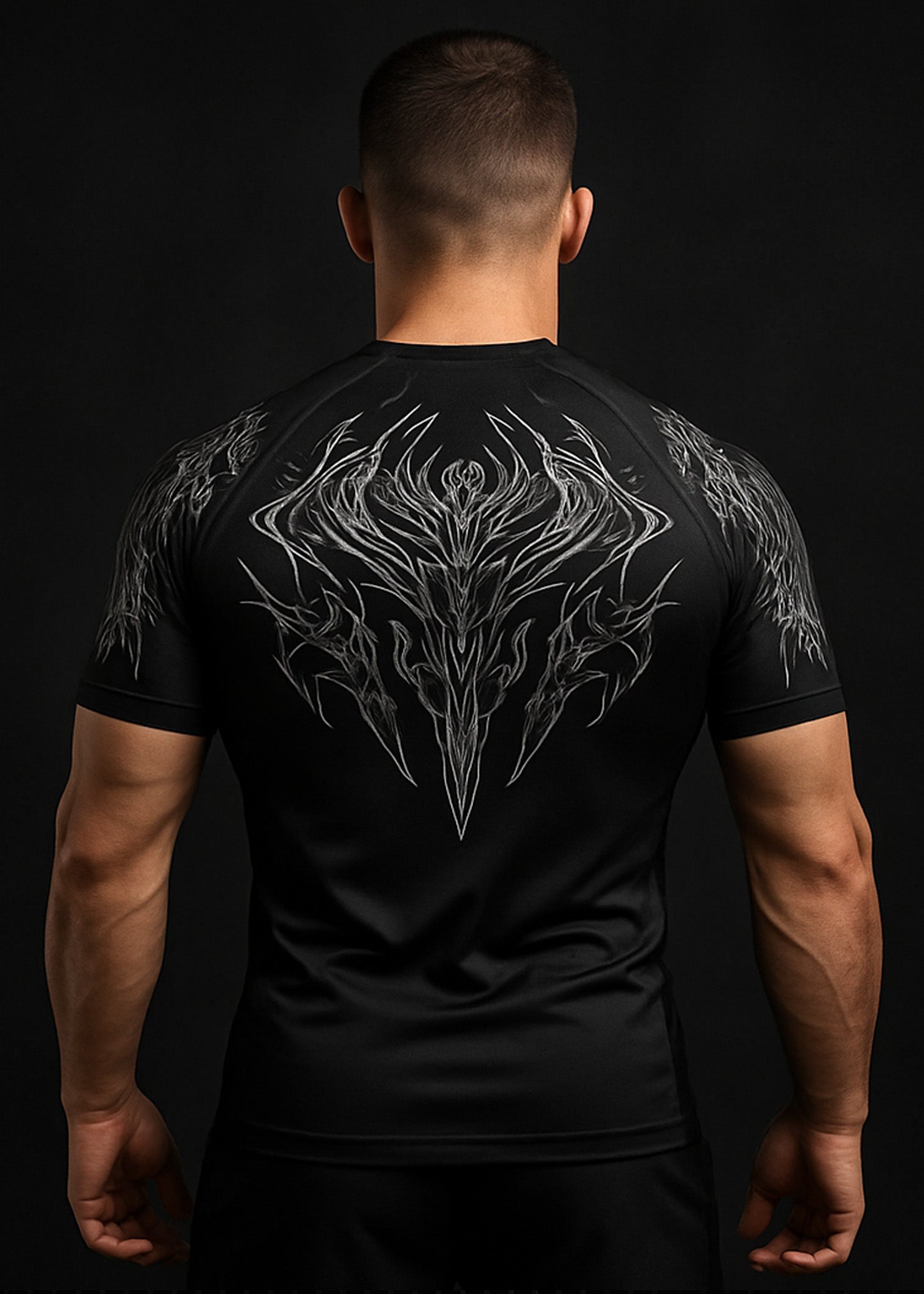 AISTHETIKOS “Dragon Slayer” Compression Tee – Blackout Edition