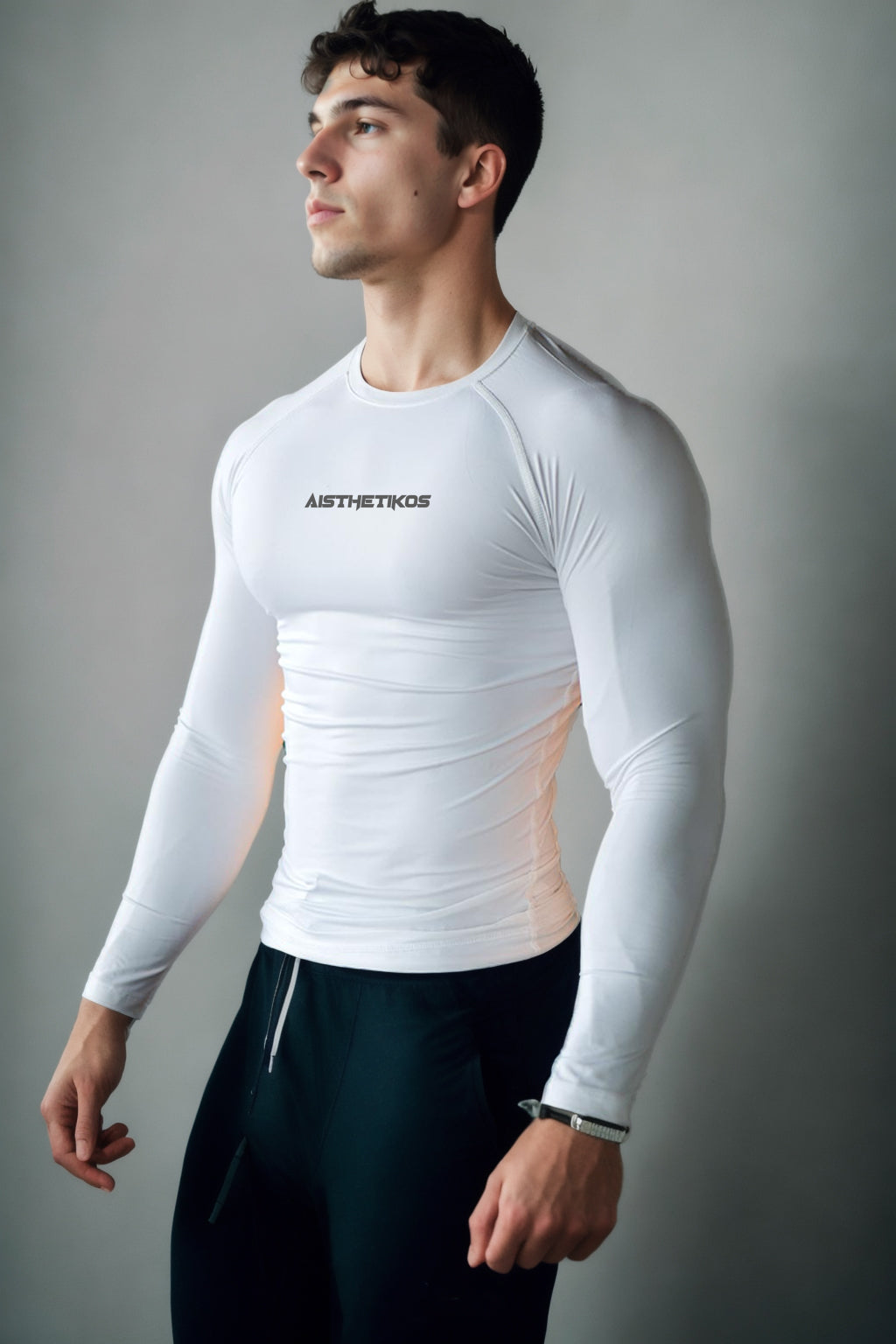 White Compression T-shirt Full Sleeves