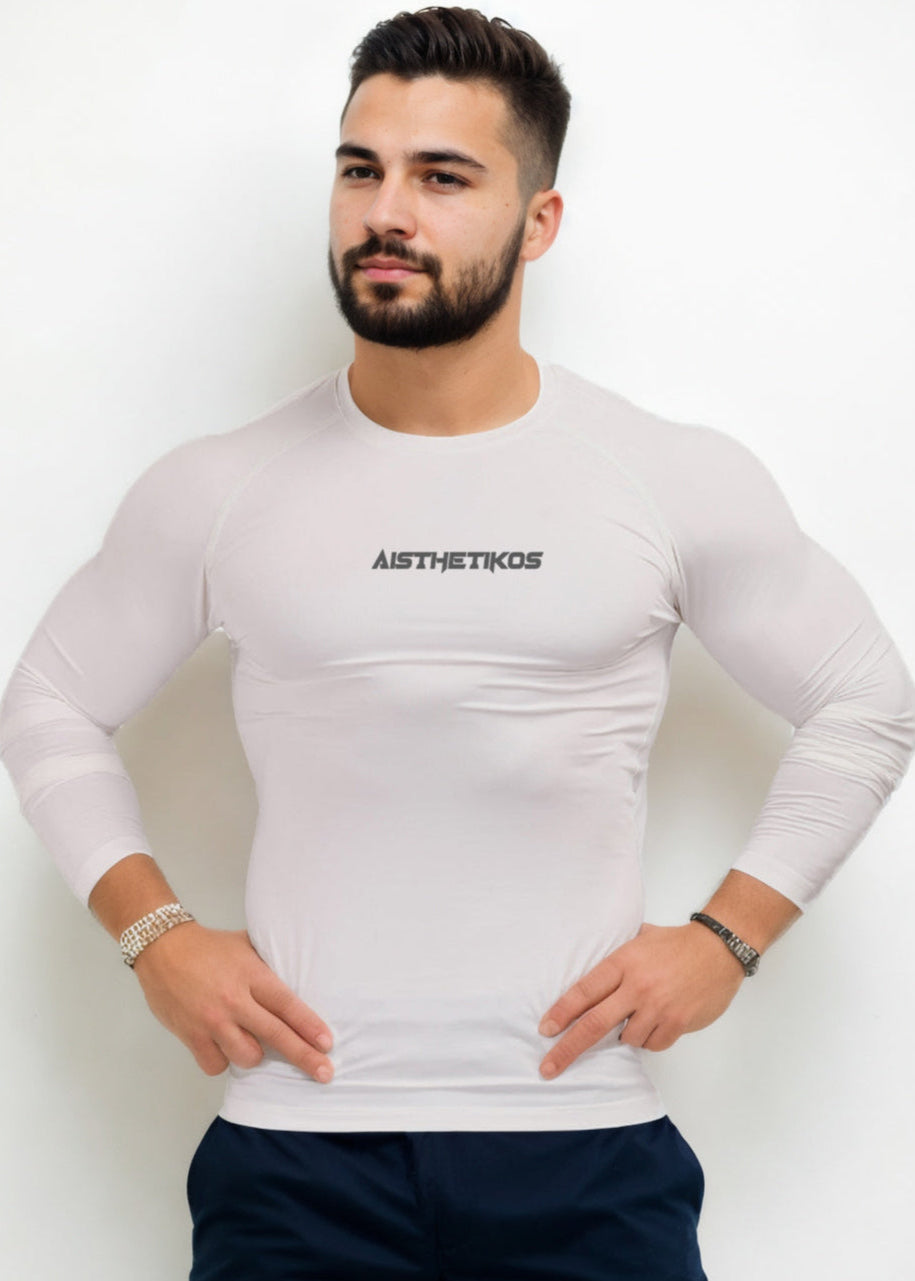 Black Compression T-shirt Full Sleeves Small Grey