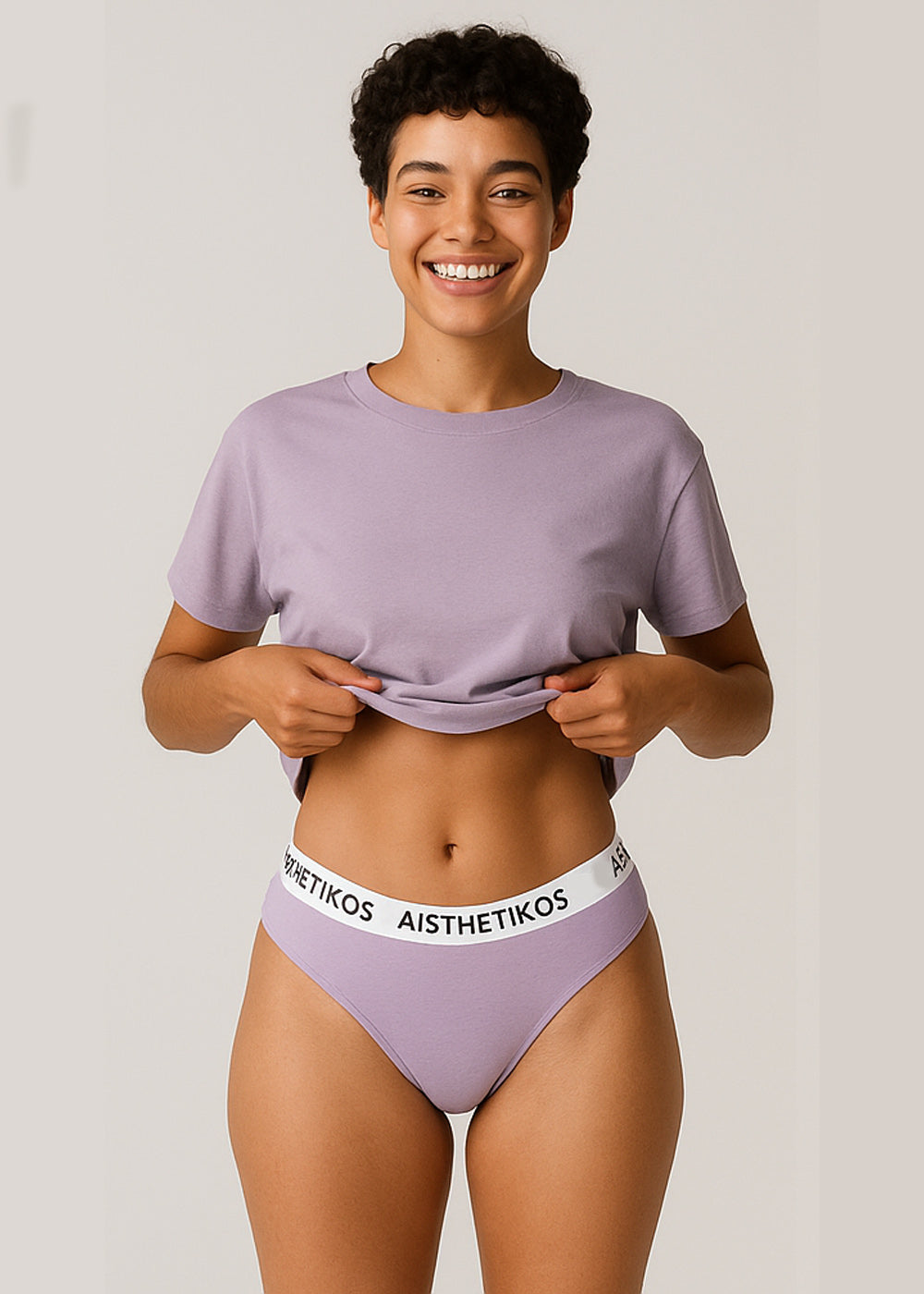 Aisthetikos Organic Bamboo Bikini Panty | Black