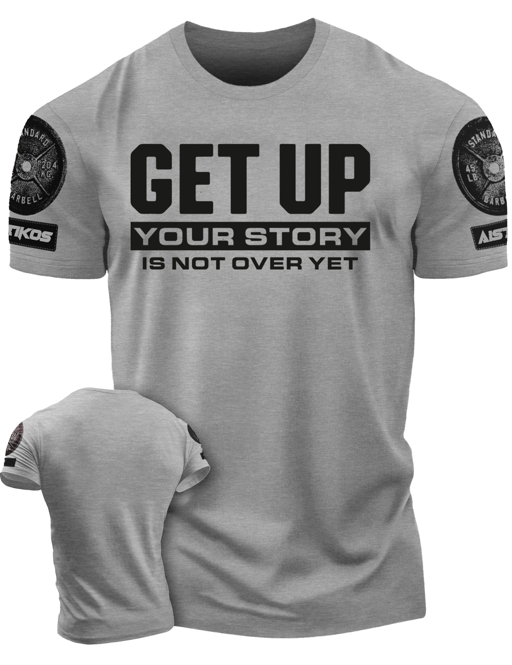 "Get Up" Funny Motivational Workout Gym T-Shirt for Men