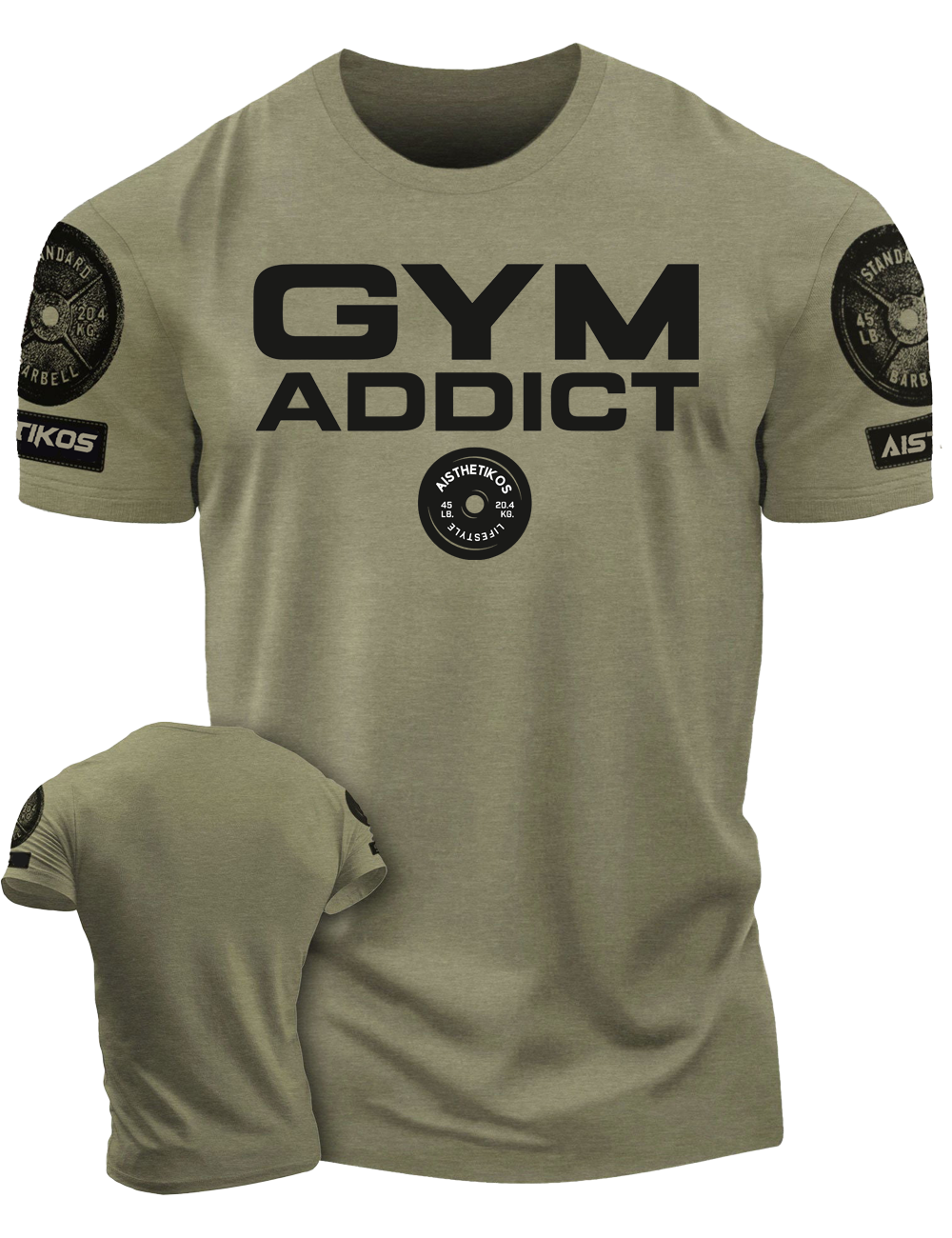 "Iron Addict" Funny Motivational Workout Gym T-Shirt for Men