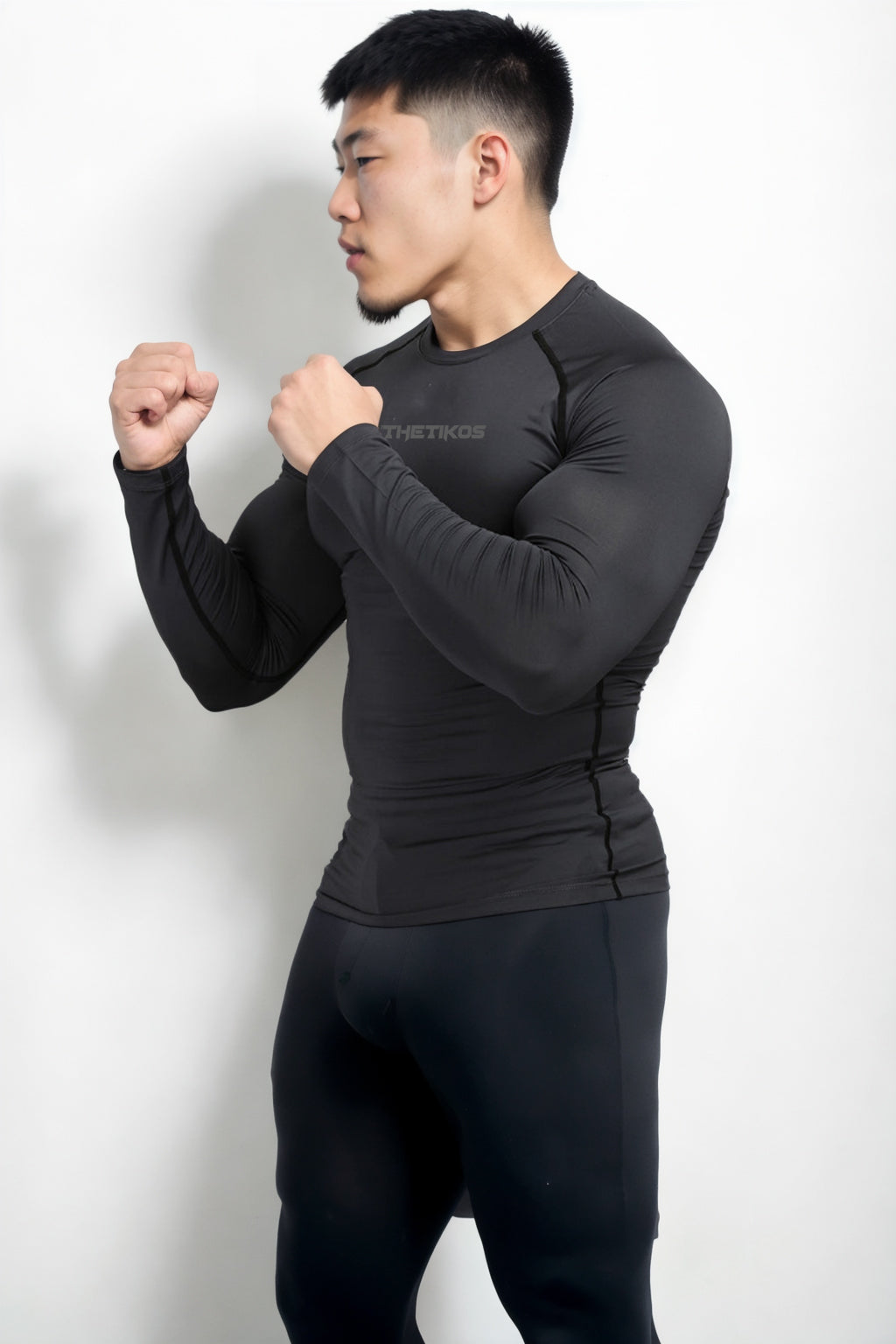 White Compression T-shirt Full Sleeves