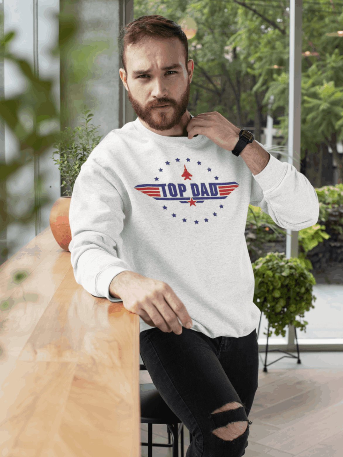 Top Dad Relaxed Fit Sweatshirt For Men