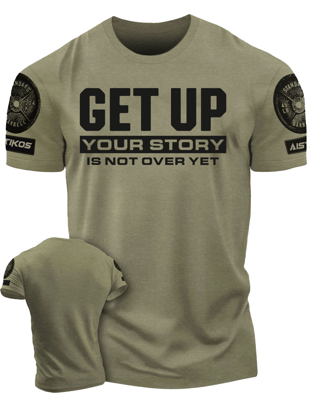 "Get Up" Funny Motivational Workout Gym T-Shirt for Men