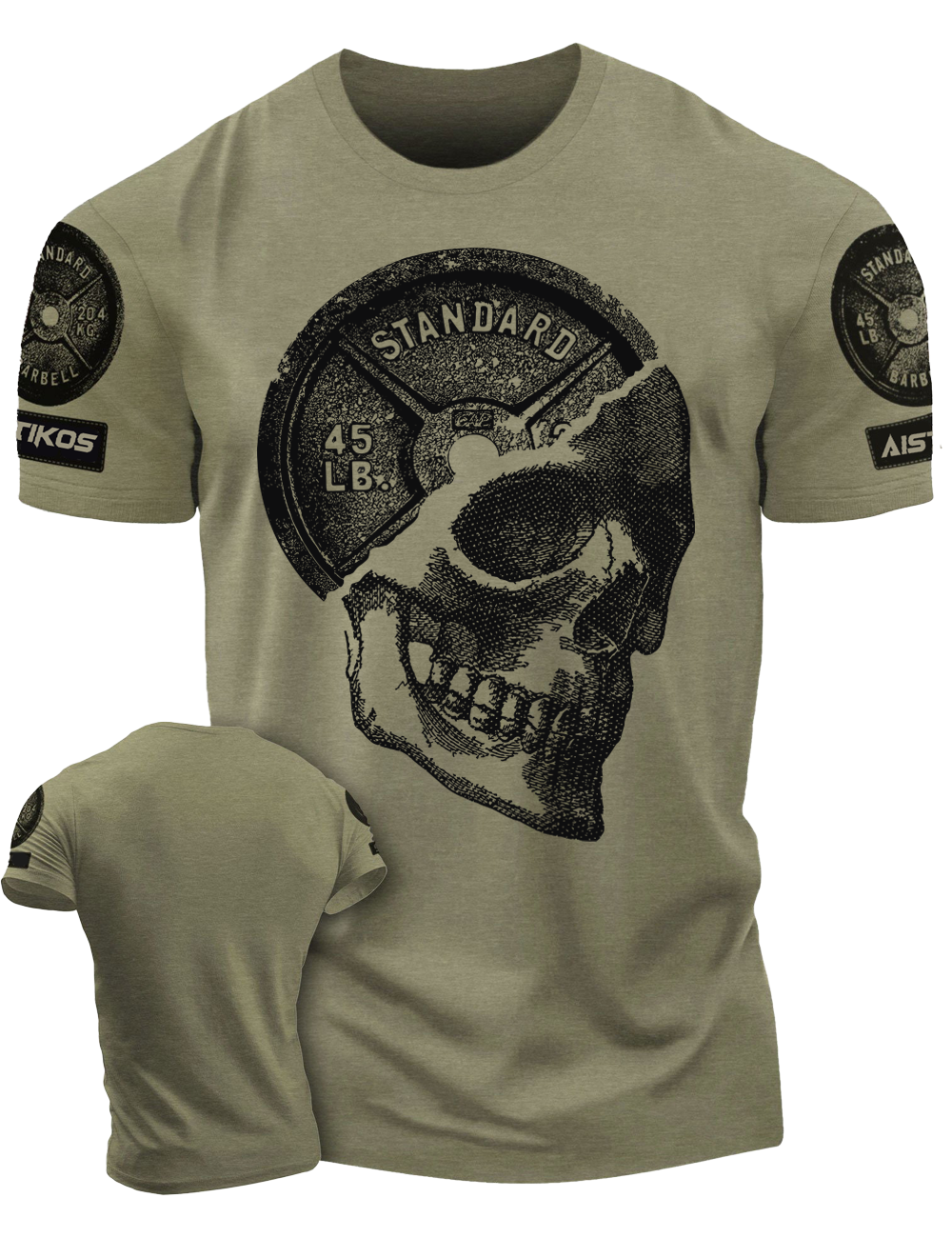 "Skullplate" Funny Motivational Workout T-Shirt for Men