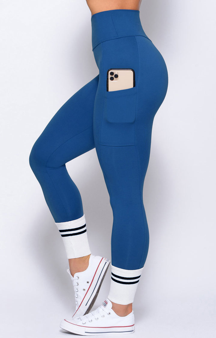 Angle Sock Wine Leggings With Pockets