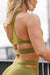 Side Cut-out Sports Bra Series (olive)