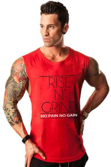 Rise N Grind Gym Drop Arm Tank(Black)
