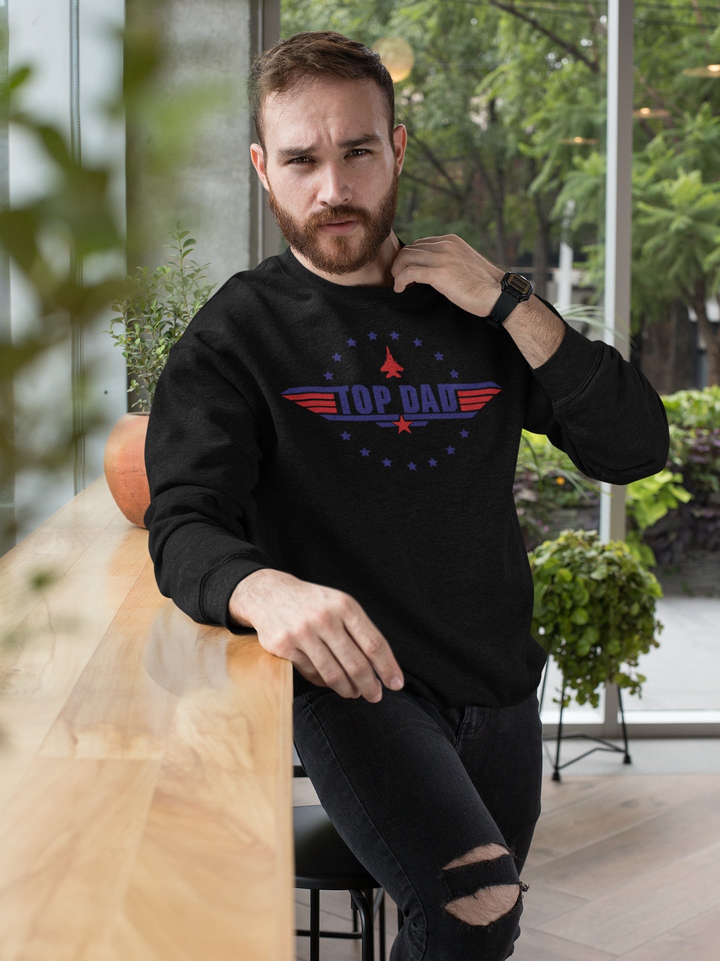 Top Dad Relaxed Fit Sweatshirt For Men