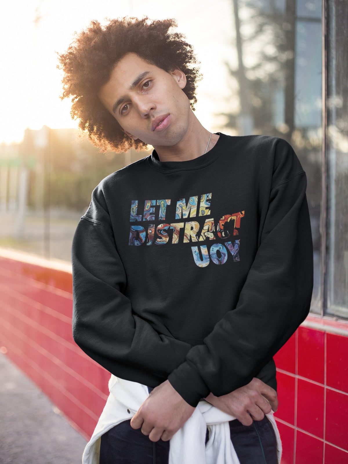 Let me Distract You Relaxed Fit Sweatshirt For Men